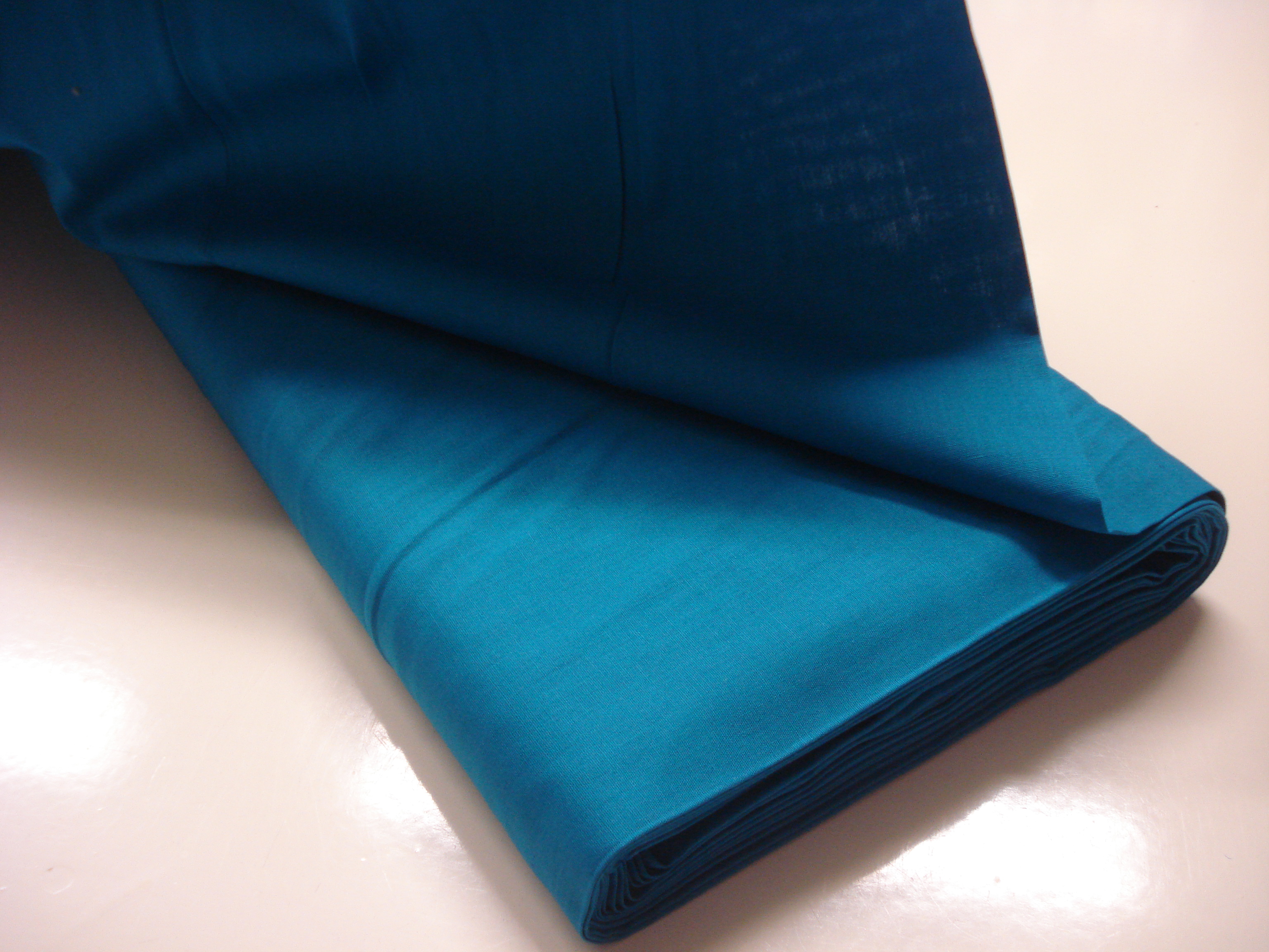 Poplin Effen - Oceaan Blauw