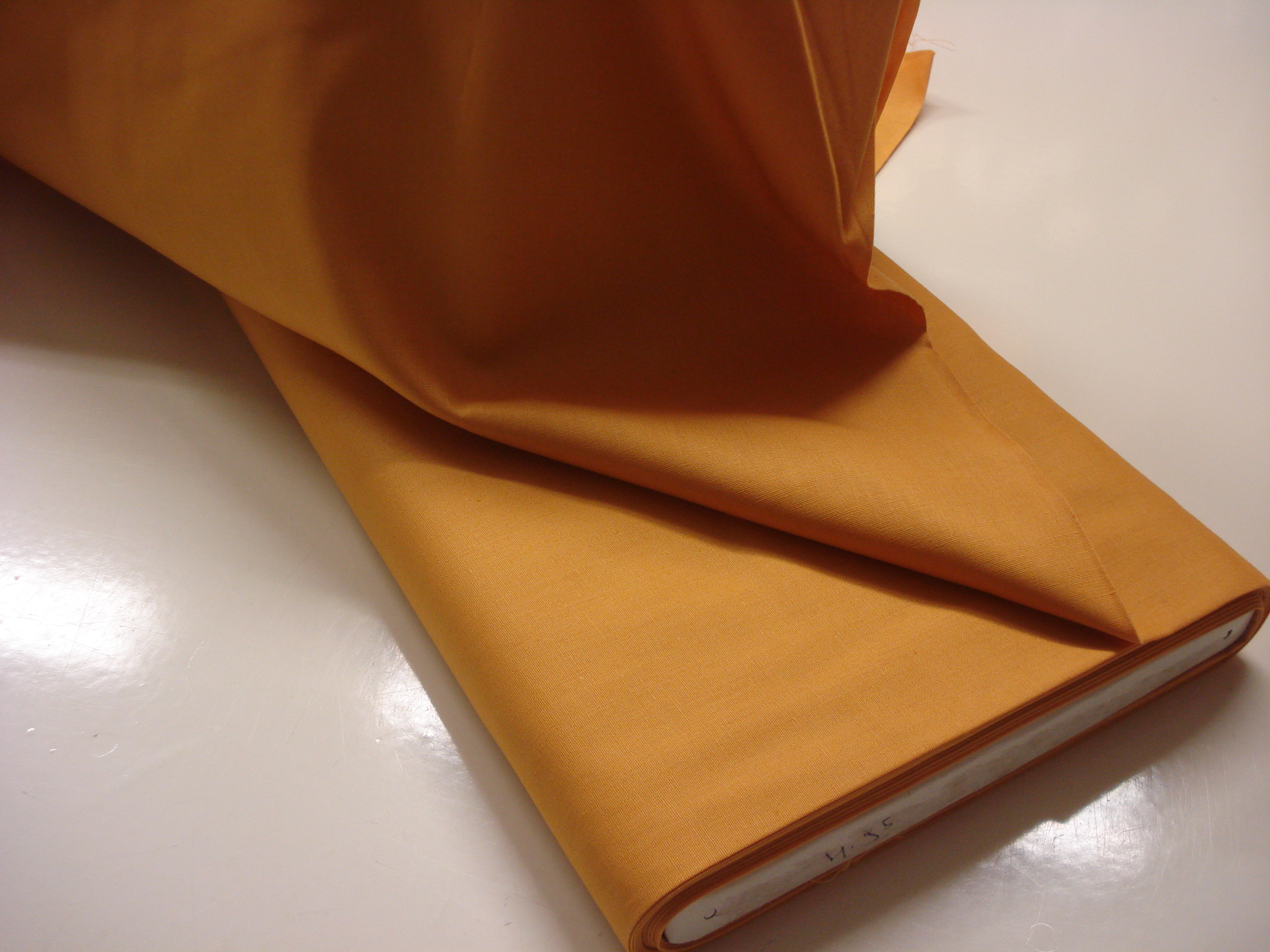 Poplin Effen - Oker Geel