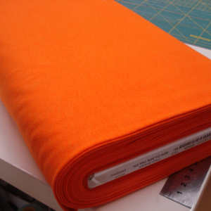 Katoenen tricot uni Fluor Oranje €9,96 p/m
