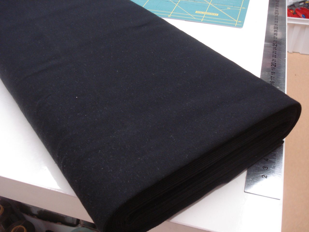 Katoenen tricot uni Zwart €8,96 p/m
