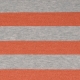 Katoenen tricot met metalic oranje streep € 10,00 p/m