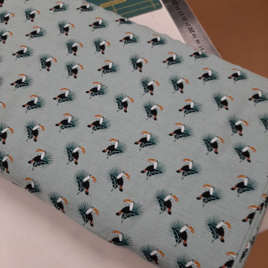 Viscose met linnen toekan mint €12,00 p/m