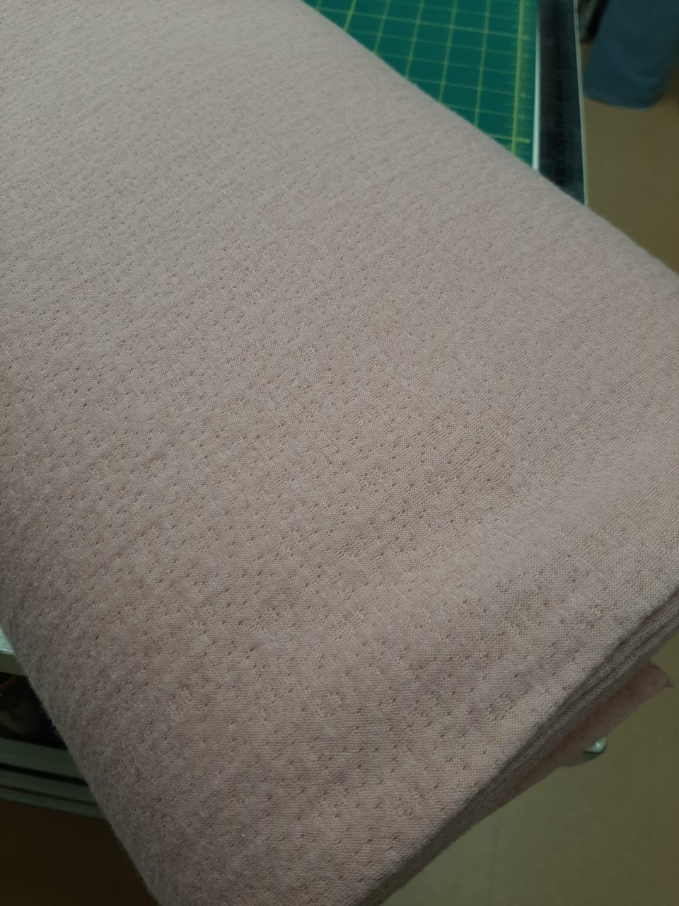 Katoenen tricot double gauze oud roze, prijs per halve meter