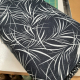 Viscose linnen leaves navy, prijs per halve meter