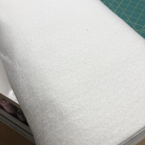 Katoenen tricot double gauze off white, prijs per halve meter