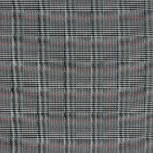 Mooie ruit zwart/rood/wit viscose mix stretch