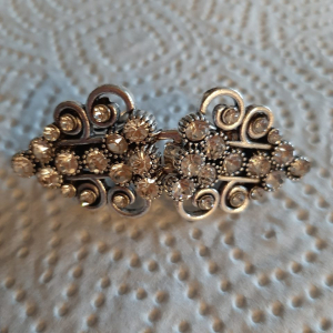 vestsluiting zilver klassiek met strass