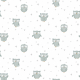 Flanel uiltjes op wit