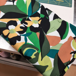 viscose stretch flower print