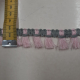 franje roze/grijs ca. 2,5 cm hoog