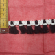 franje zwart/wit ca. 2,5 cm hoog