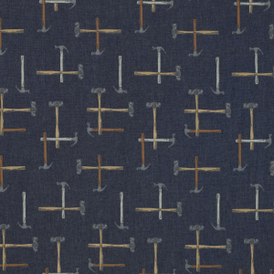 Katoen print hammer on jeanslook