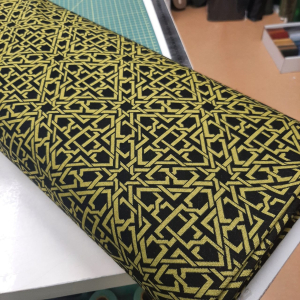 Punta jacquard fabia lime op zwart