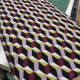 Viscose bengaline graphic cubes purple