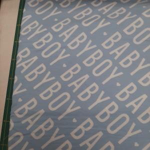 B39 coupon 110cm x 150cm katoenen french terry baby boy blauw