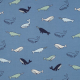 Poppy katoenen tricot whales blue