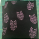 M 27 coupon 85cm x 160cm katoenen gebrushde french terry zwart wolf
