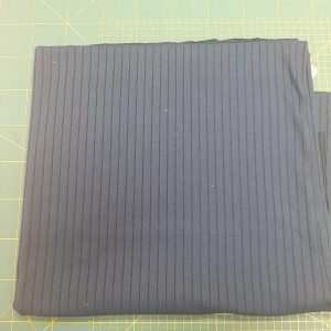 M 31 coupon 125cm x 150cm polyesterkatoen tricot rib navy/zwart