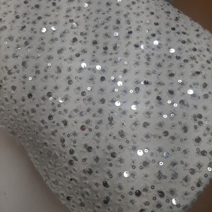 Pailletten jeans off-white/silver