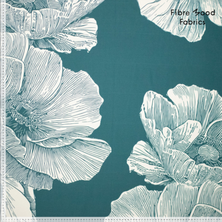 Fibre Mood 39 katoen polyester bloem petrol