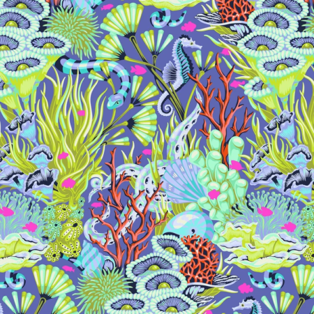 Tula Pink Floral Reef PWTP264 ultra violet reef what you sew prijs per 25 cm