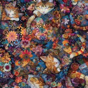 CD 4113 multi packed cats and floral cats