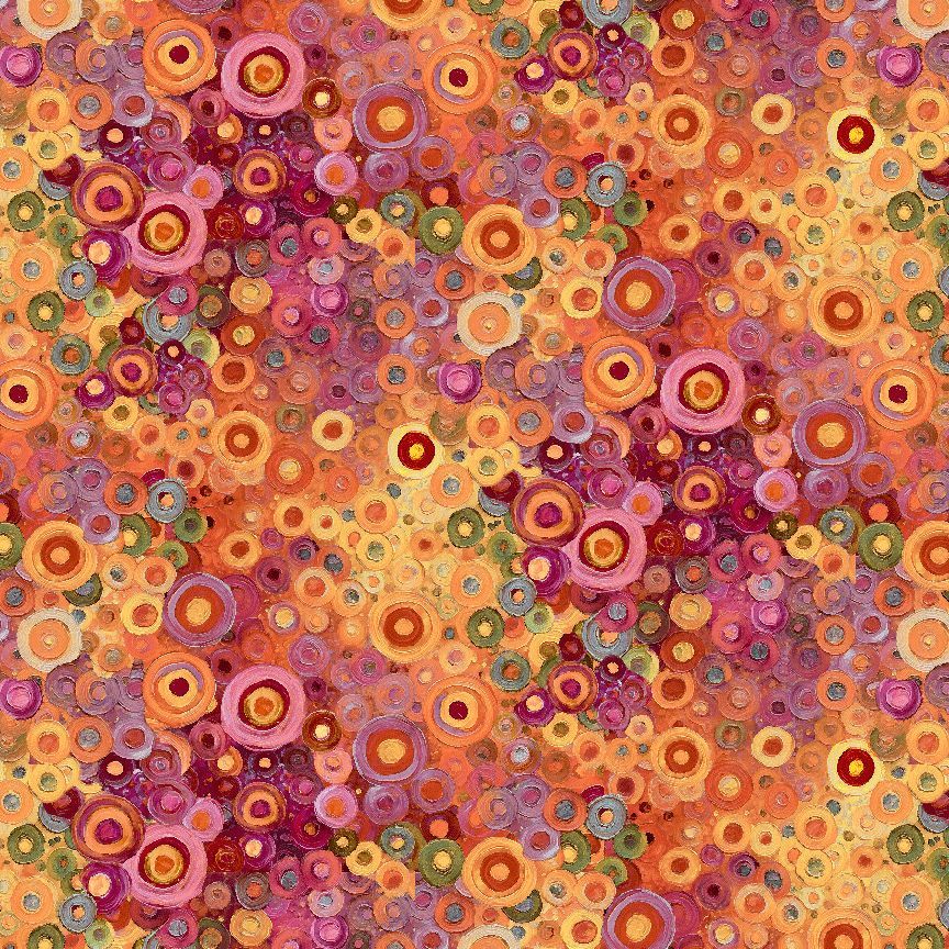 CD 4121 orange circles paw prints cats
